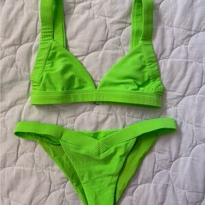 Frankie’s Bikini Vibrant Green Bikini Set